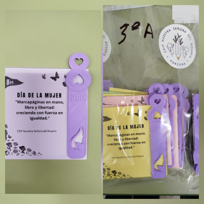 Marcapáginas con motivo del día 8 de marzo